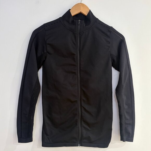 Varley Poinsetta Full Zip Activewear Jacket Black S/M Mesh Panel Gym Athleisure - Picture 2 of 11